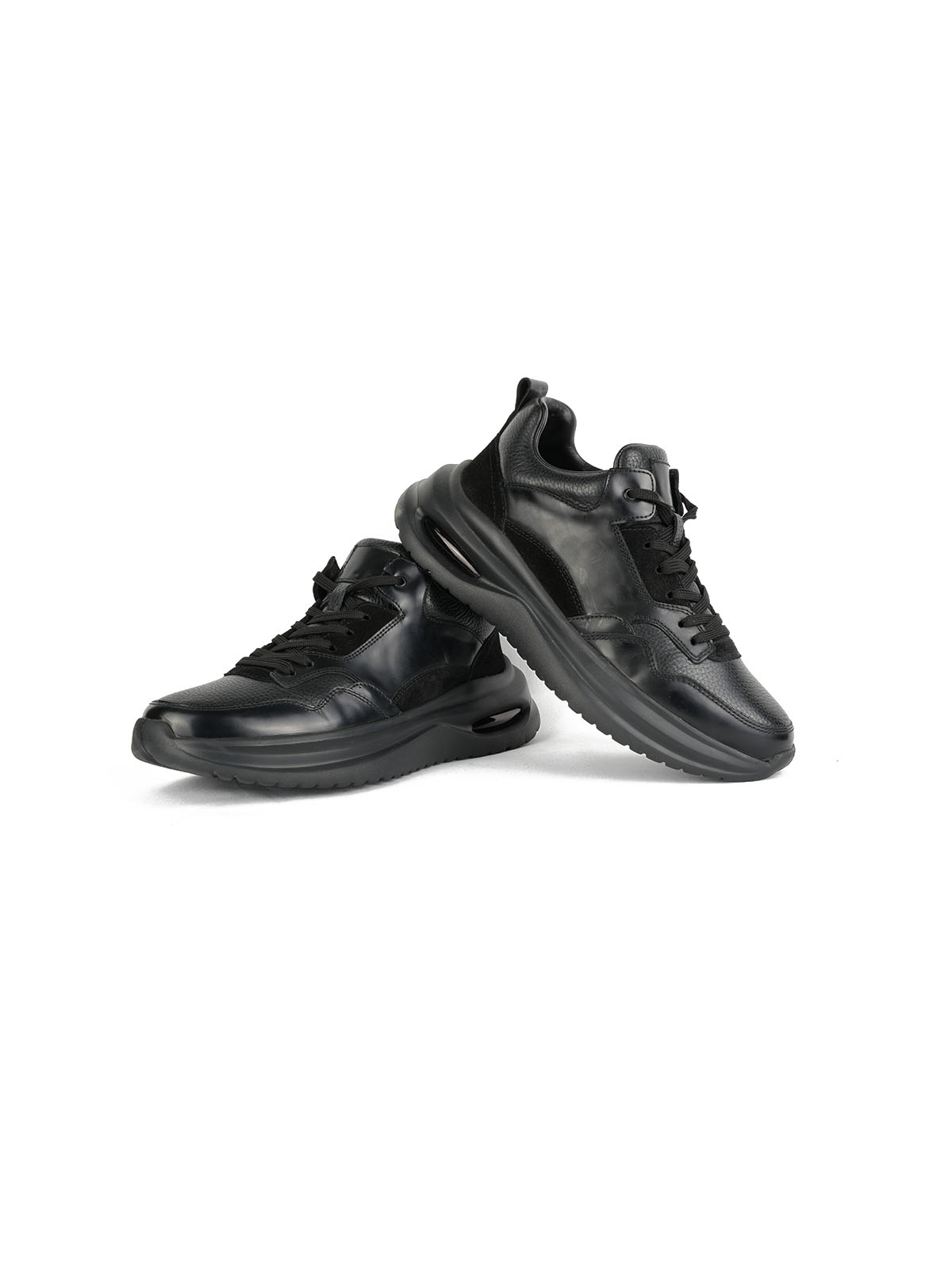 İthal Taban Cilt Deri Sneaker Siyah 3