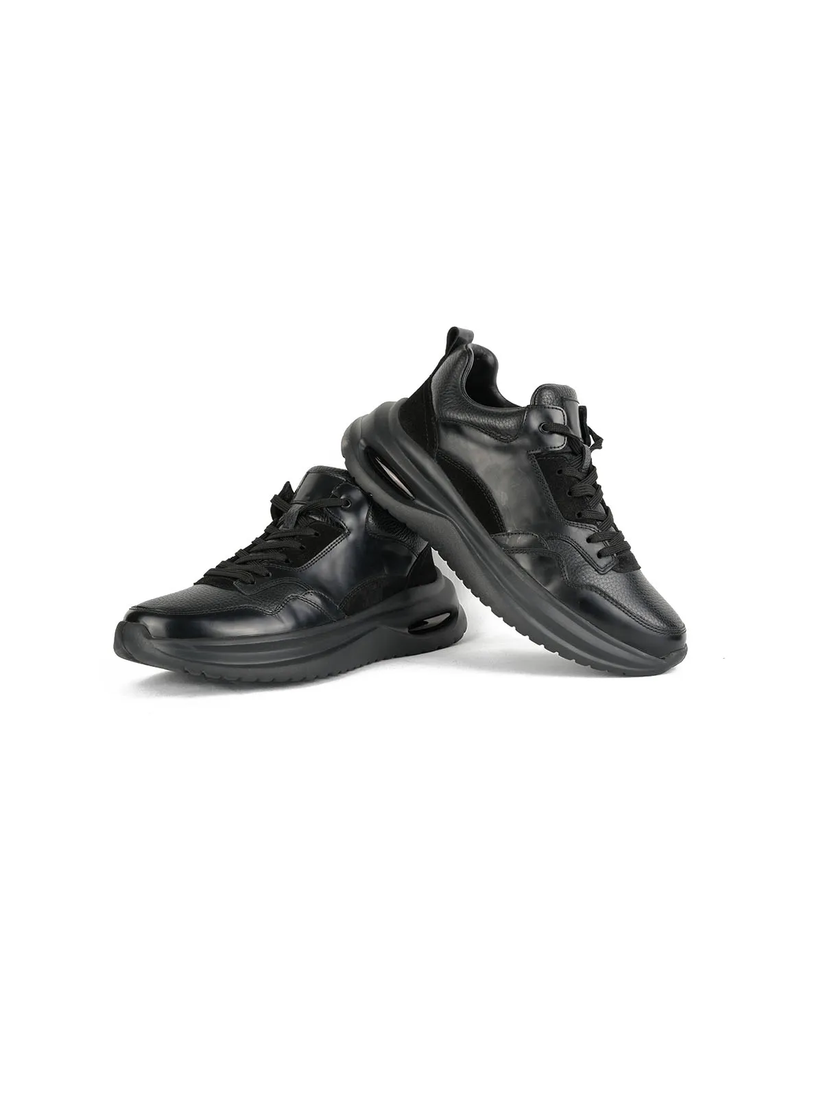 İthal Taban Cilt Deri Sneaker Siyah 3