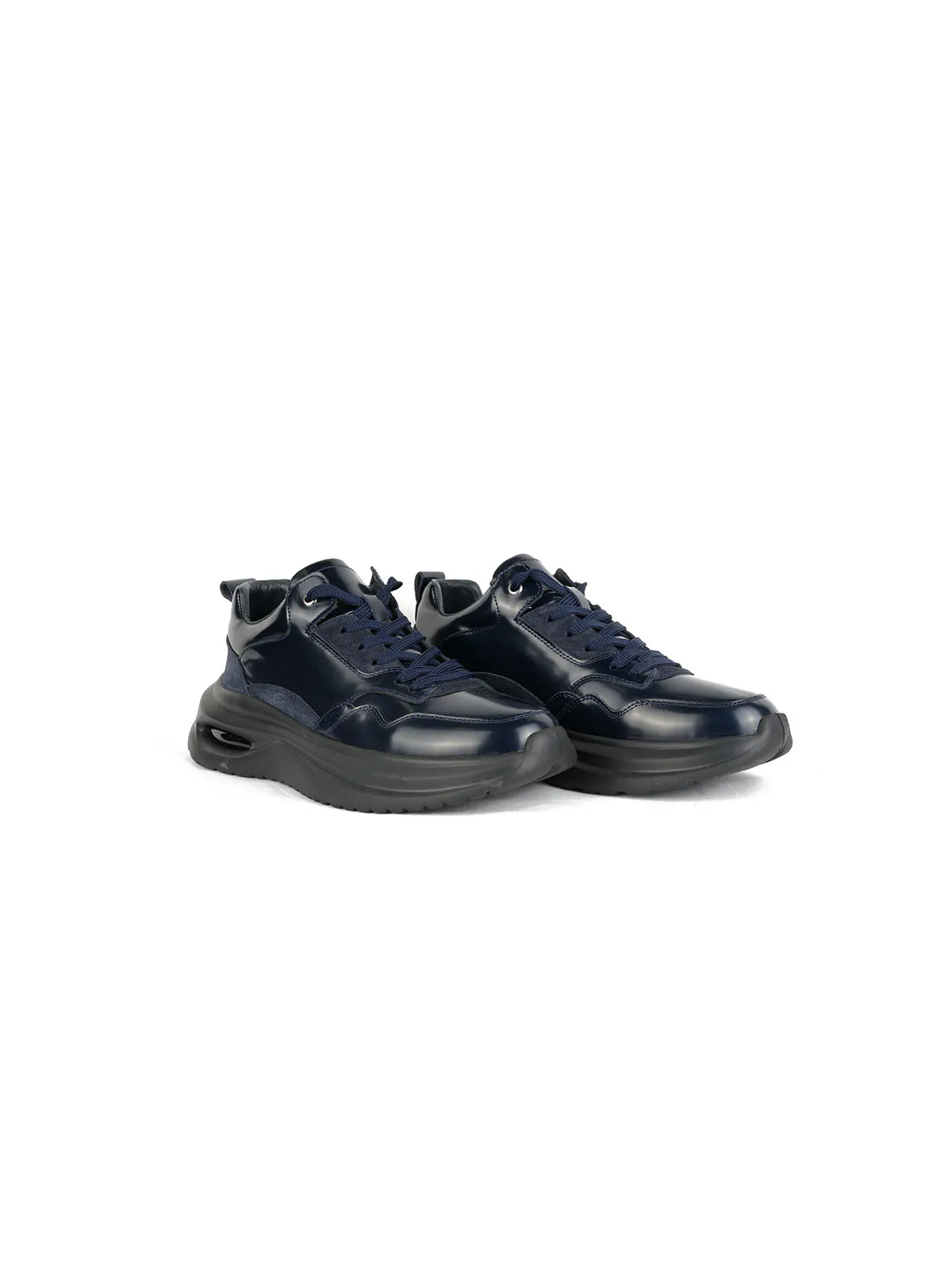 İthal Taban Cilt Deri Sneaker Lacivert 2
