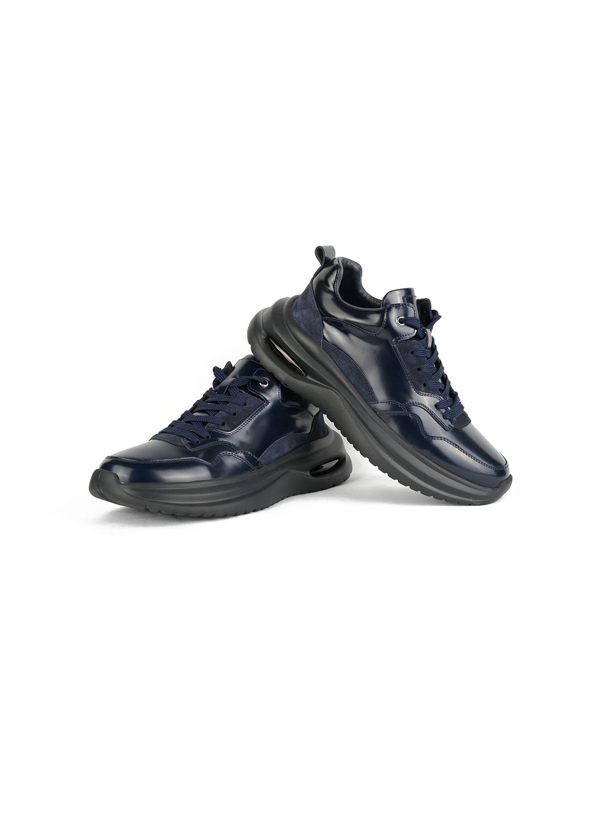 İthal Taban Cilt Deri Sneaker Lacivert 3