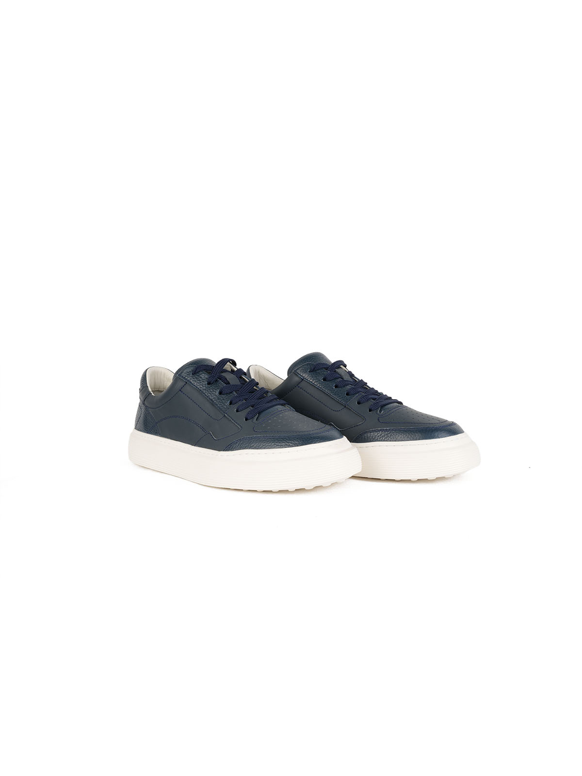 İthal Taban Cilt Deri Sneaker Lacivert 2