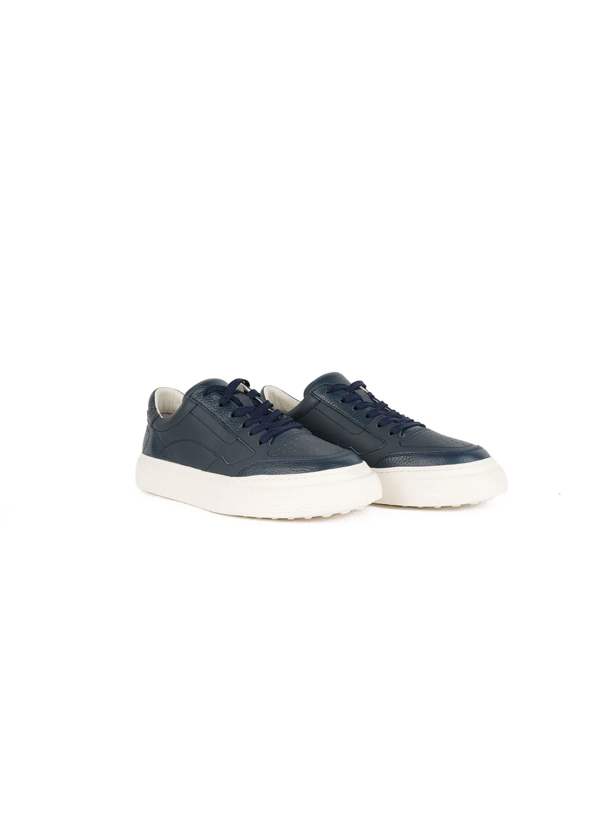 İthal Taban Cilt Deri Sneaker Lacivert 2
