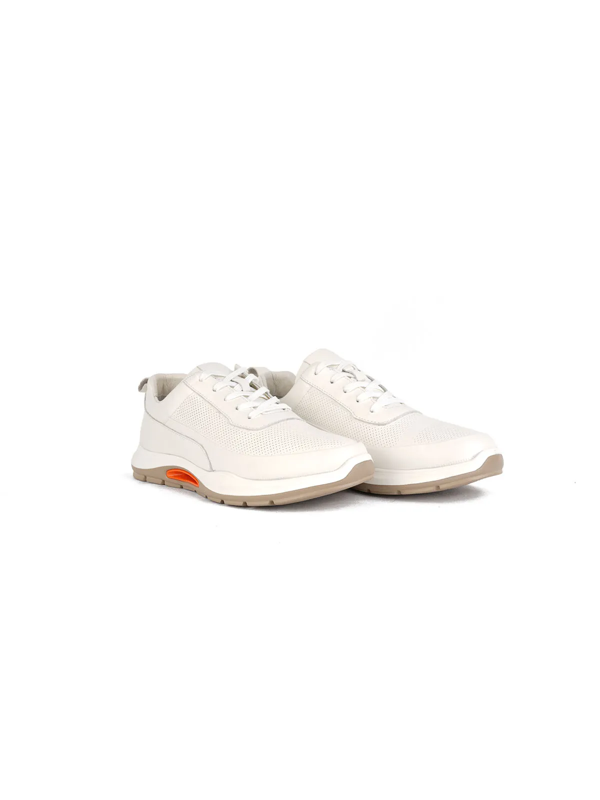 İthal Taban Cilt Deri Sneaker Beyaz 2