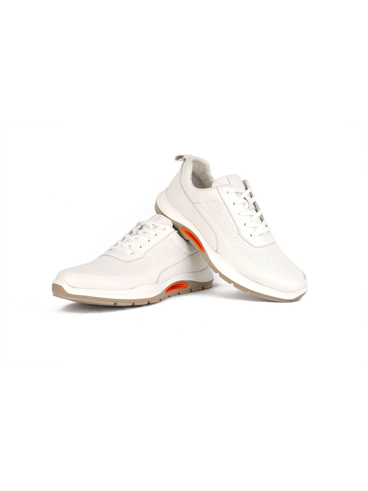 İthal Taban Cilt Deri Sneaker Beyaz 3