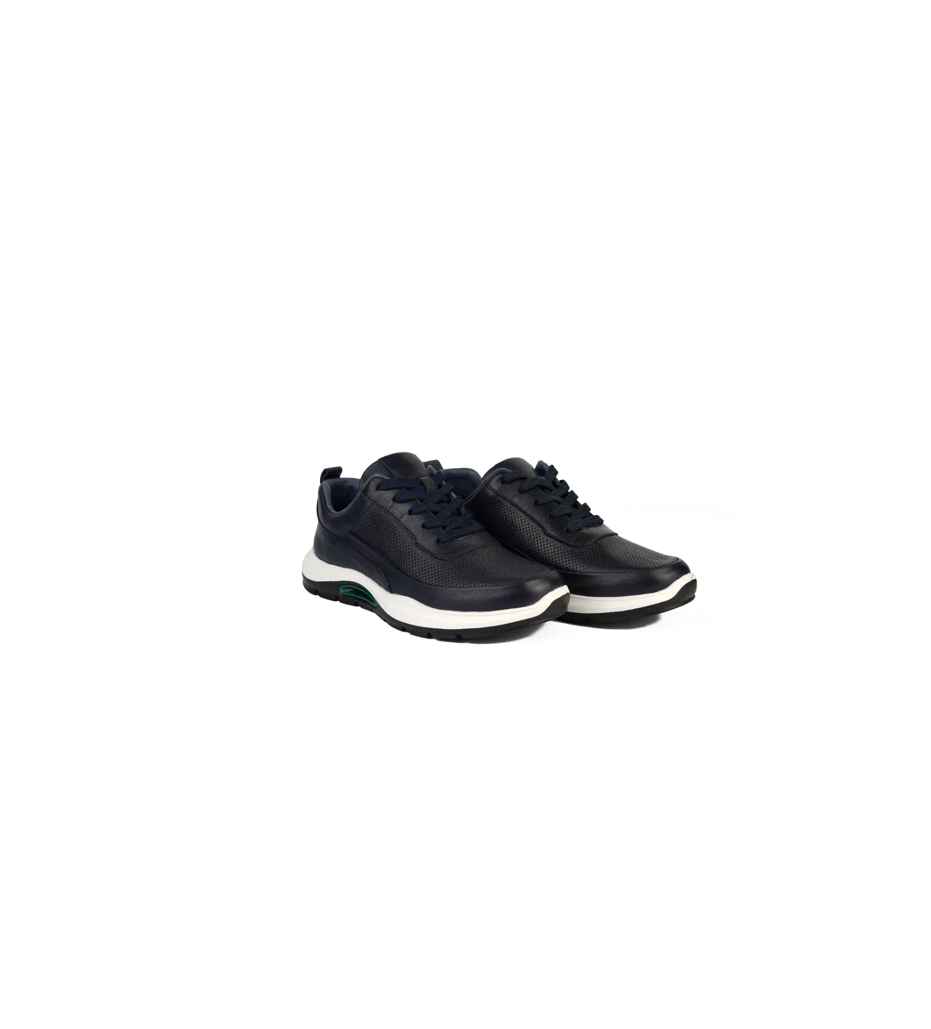 İthal Taban Cilt Deri Sneaker Lacivert 2