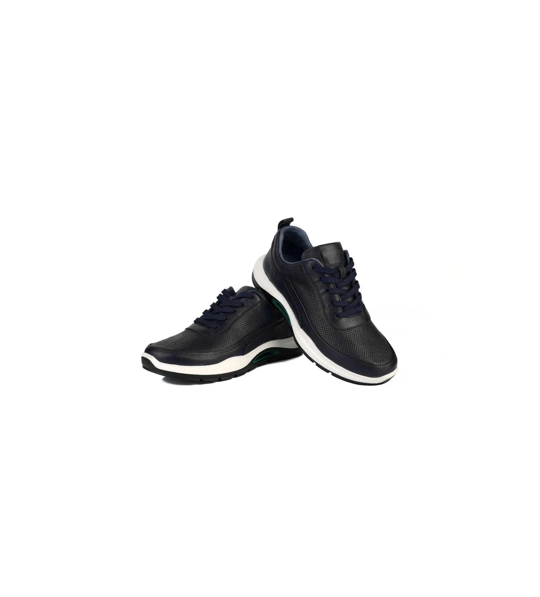 İthal Taban Cilt Deri Sneaker Lacivert 5