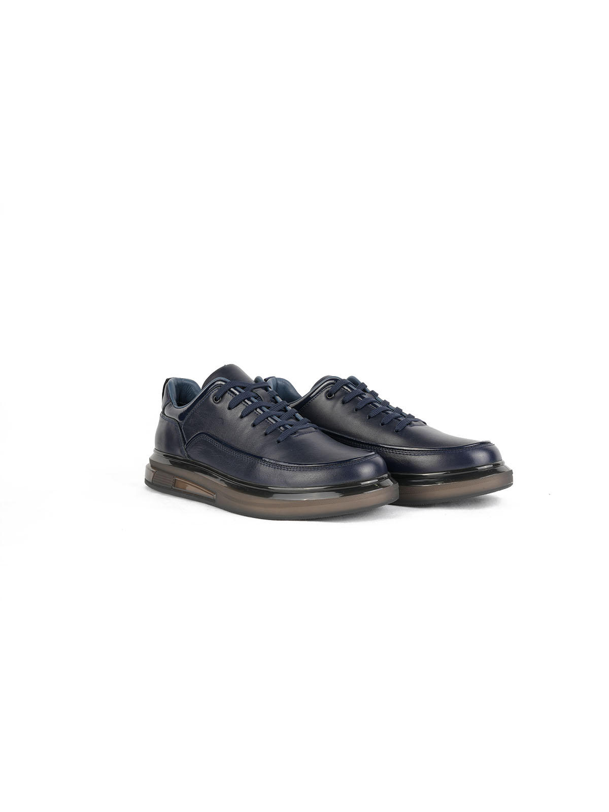 İthal Taban Cilt Deri Sneaker Lacivert 2
