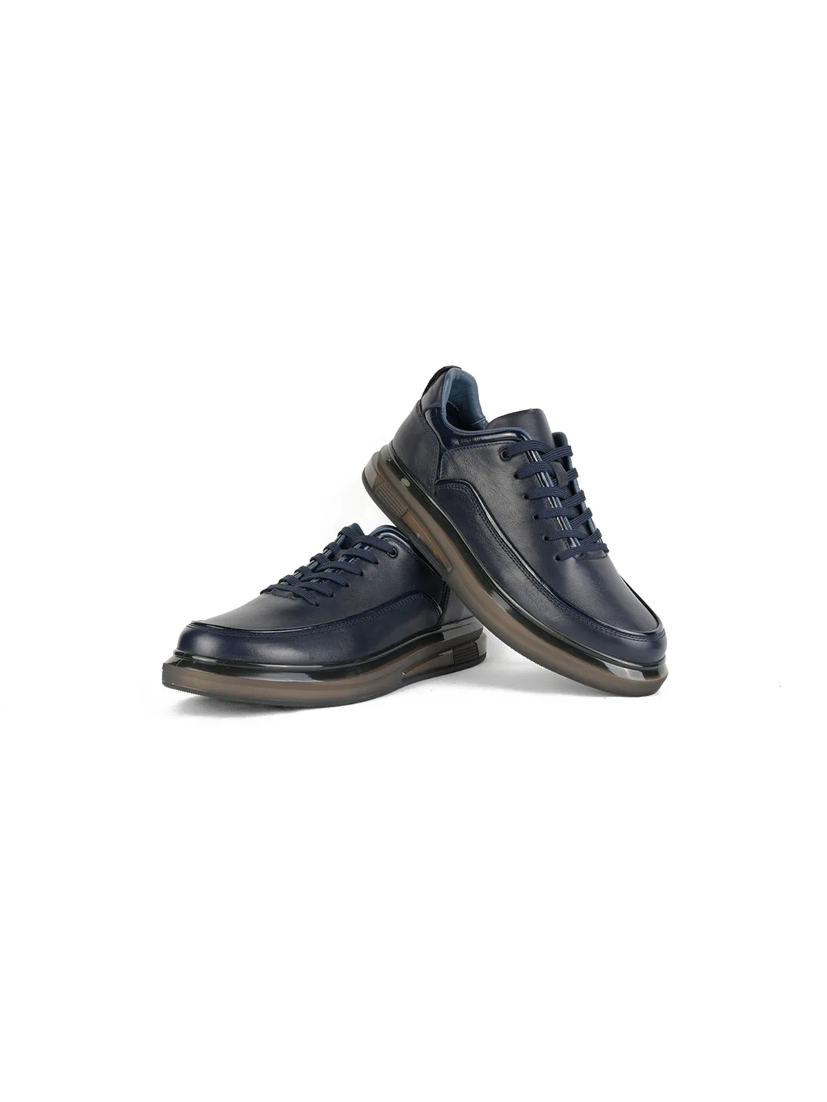 İthal Taban Cilt Deri Sneaker Lacivert 3