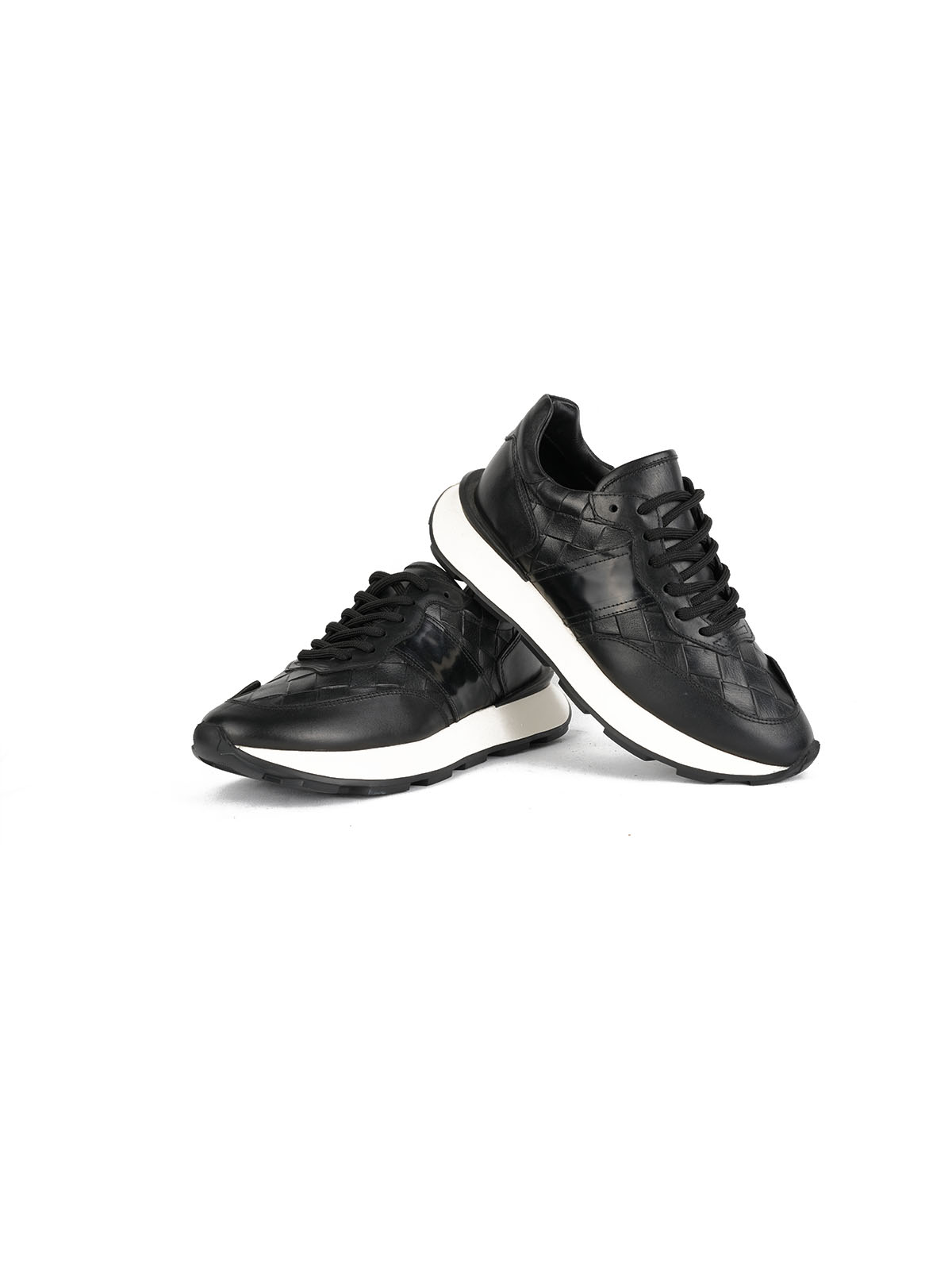 Eva Taban Kroko Detay Cilt Deri  Sneaker Siyah 3