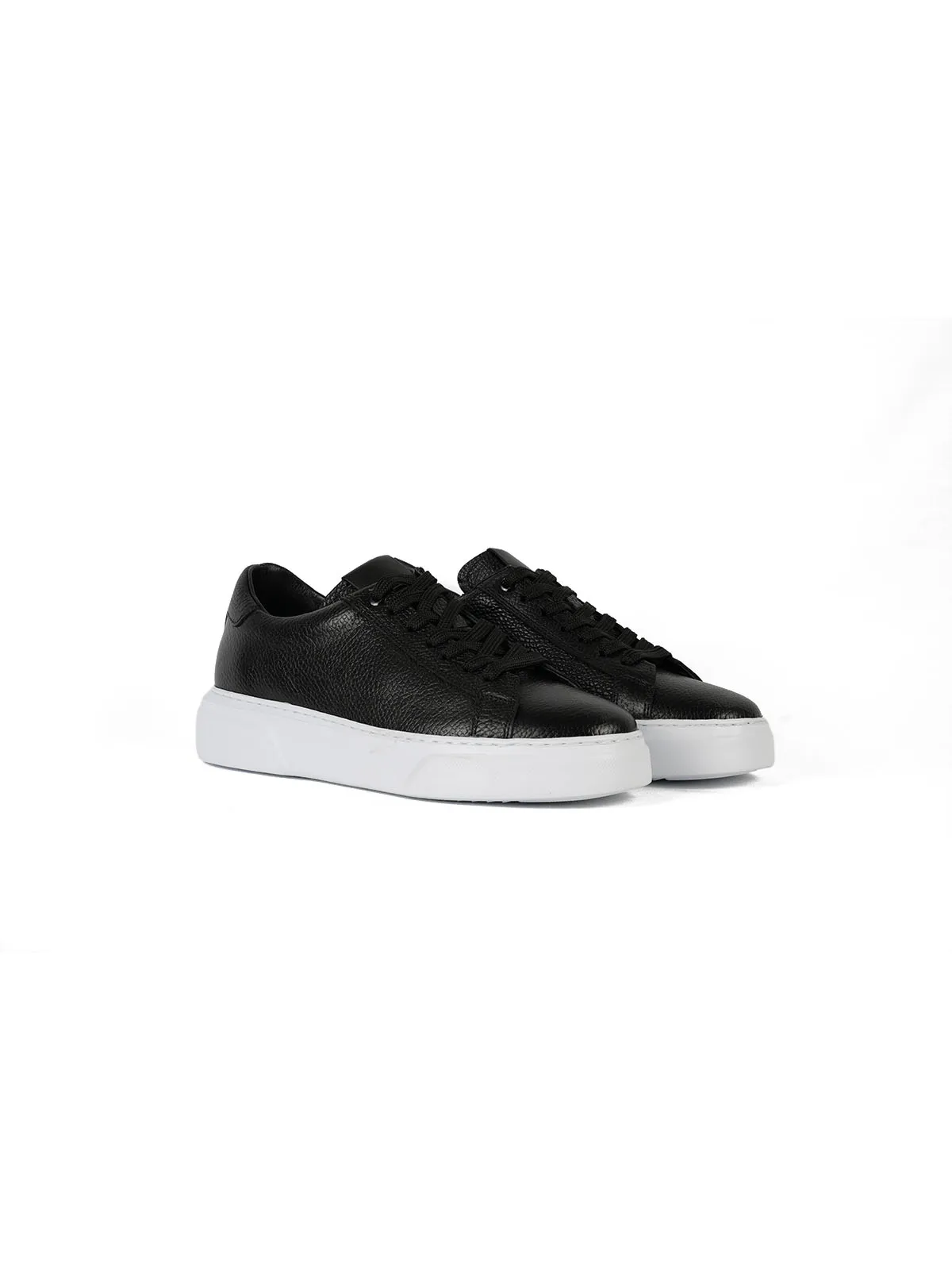 Eva Taban Floter Deri Sneaker Siyah 2