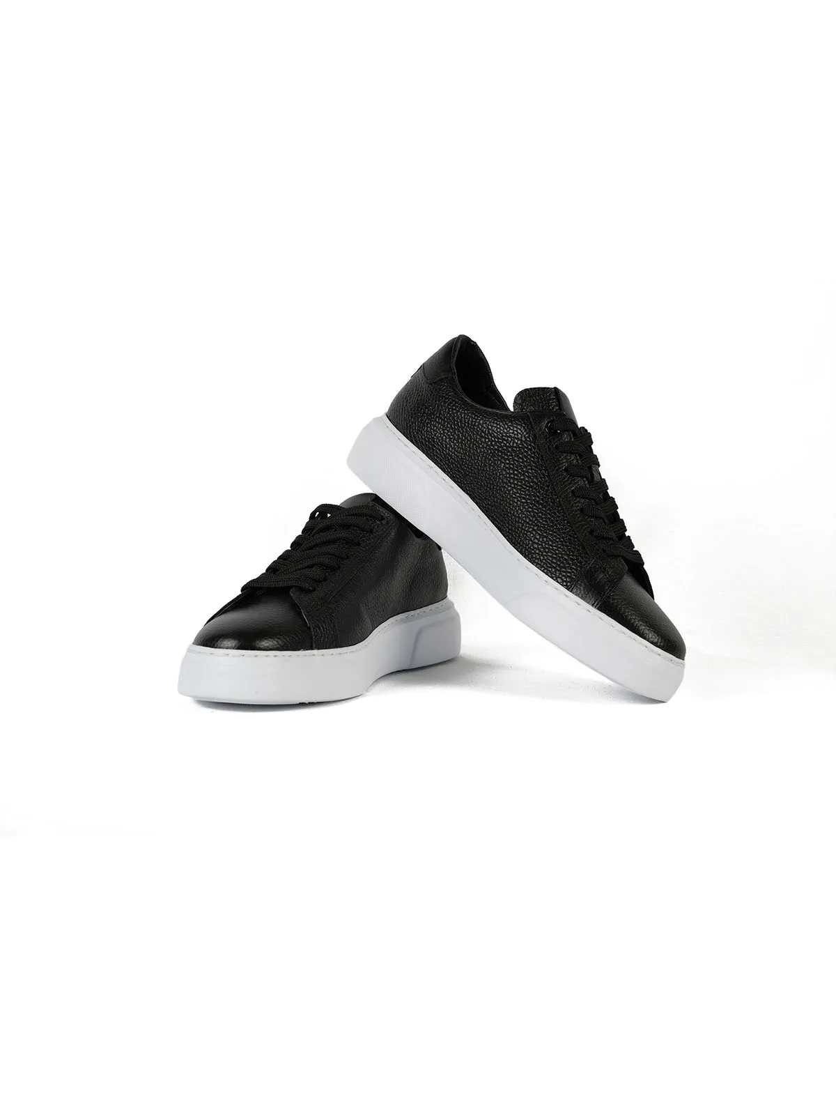Eva Taban Floter Deri Sneaker Siyah 3