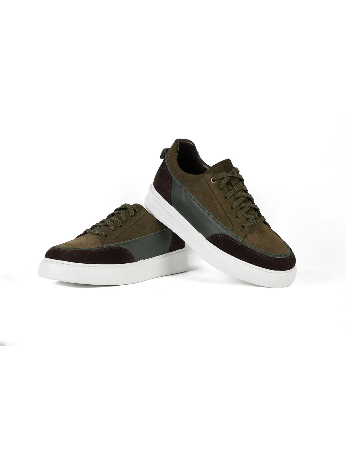 Eva Taban Süet Deri Sneaker Yeşil 3