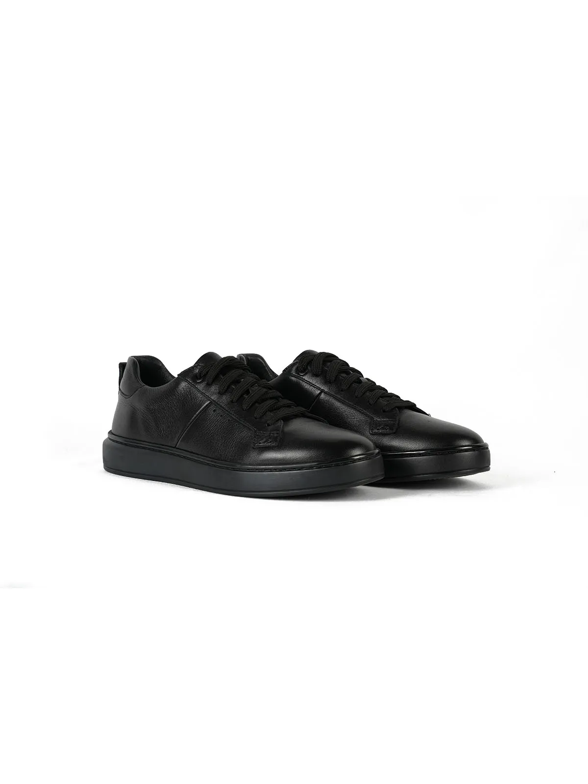 Eva Taban Cilt Deri Sneaker Siyah 2