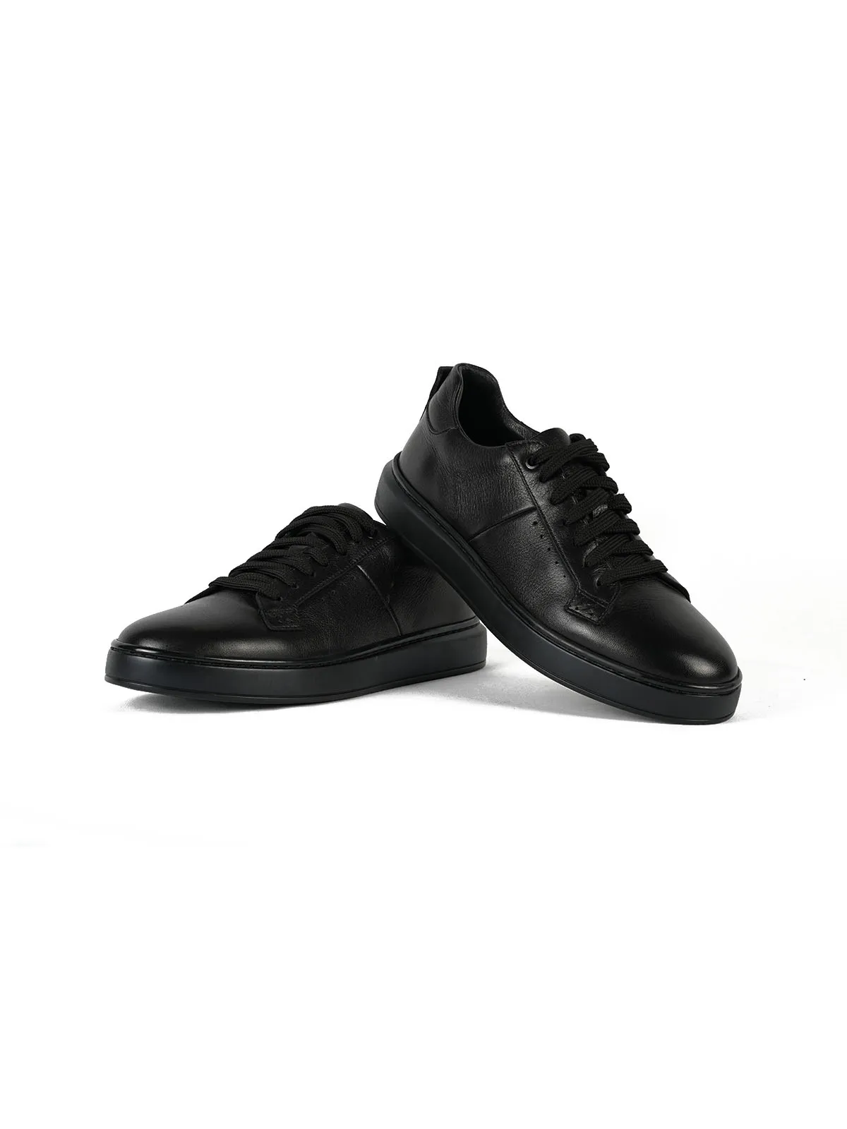 Eva Taban Cilt Deri Sneaker Siyah 3