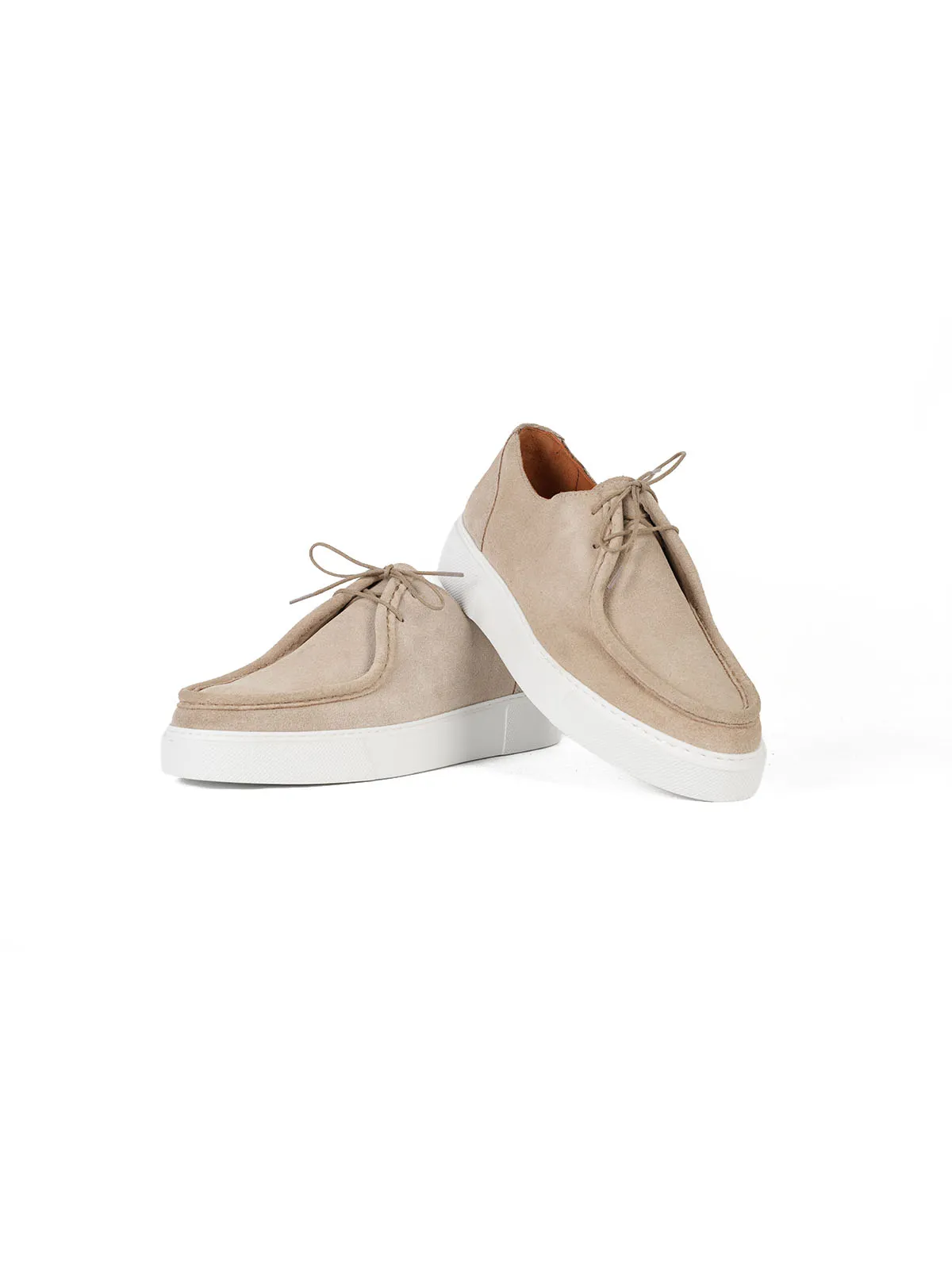 Eva Taban Suet Deri Sneaker Sisley Bej 3