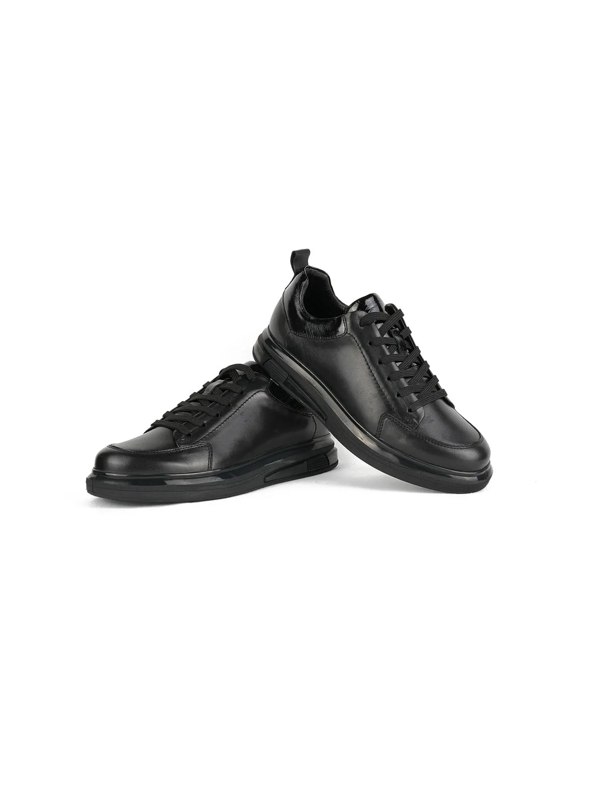 İthal Taban Cilt Deri Sneaker Siyah 3