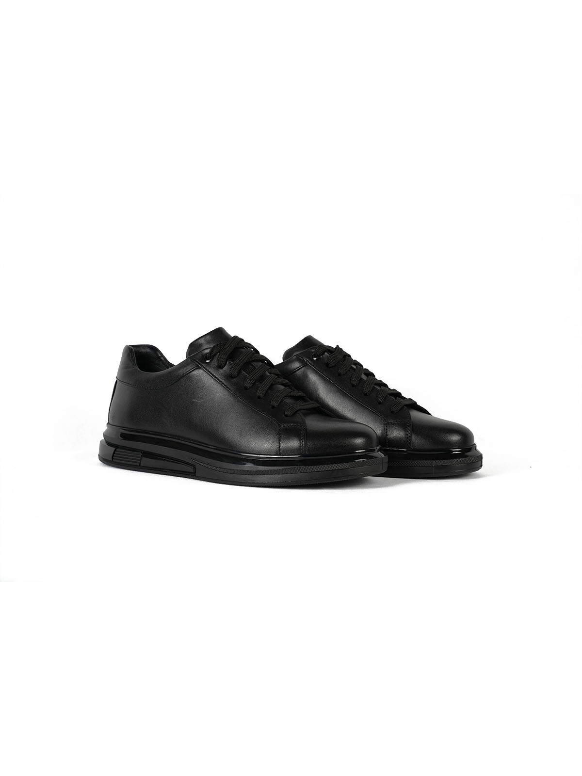 İthal Taban Cilt Deri  Sneaker Siyah 2