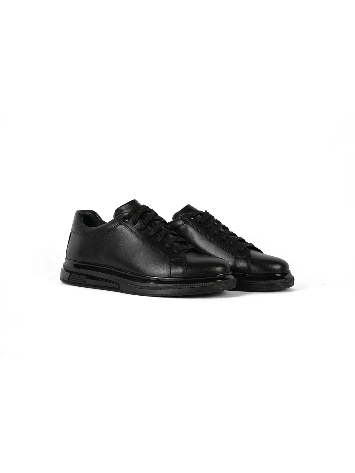 İthal Taban Cilt Deri  Sneaker Siyah 2