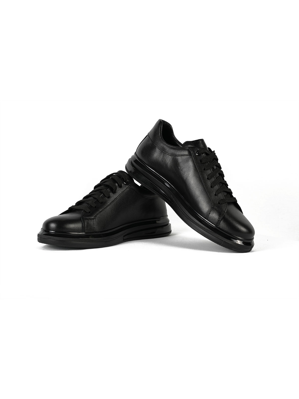 İthal Taban Cilt Deri  Sneaker Siyah 3