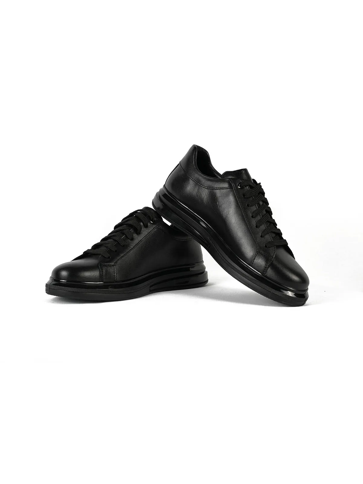 İthal Taban Cilt Deri  Sneaker Siyah 3