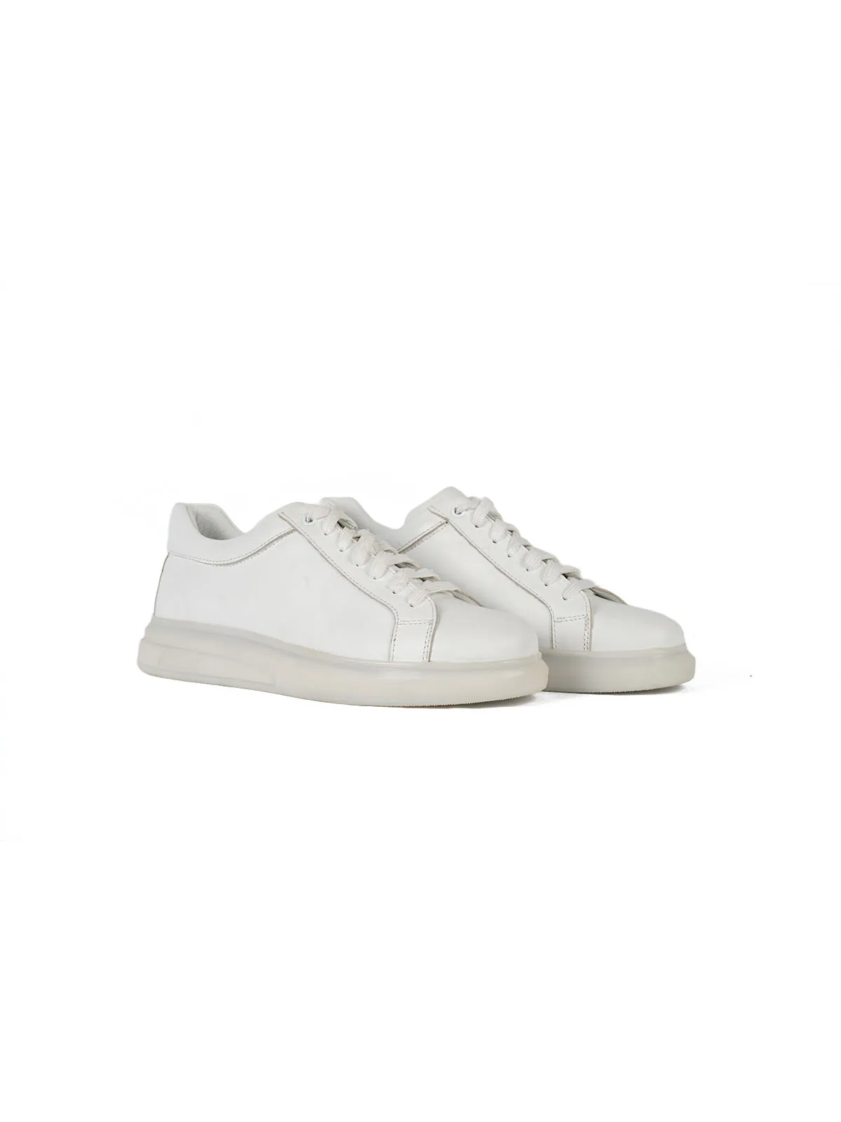 İthal Taban Cilt Deri  Sneaker Beyaz 2