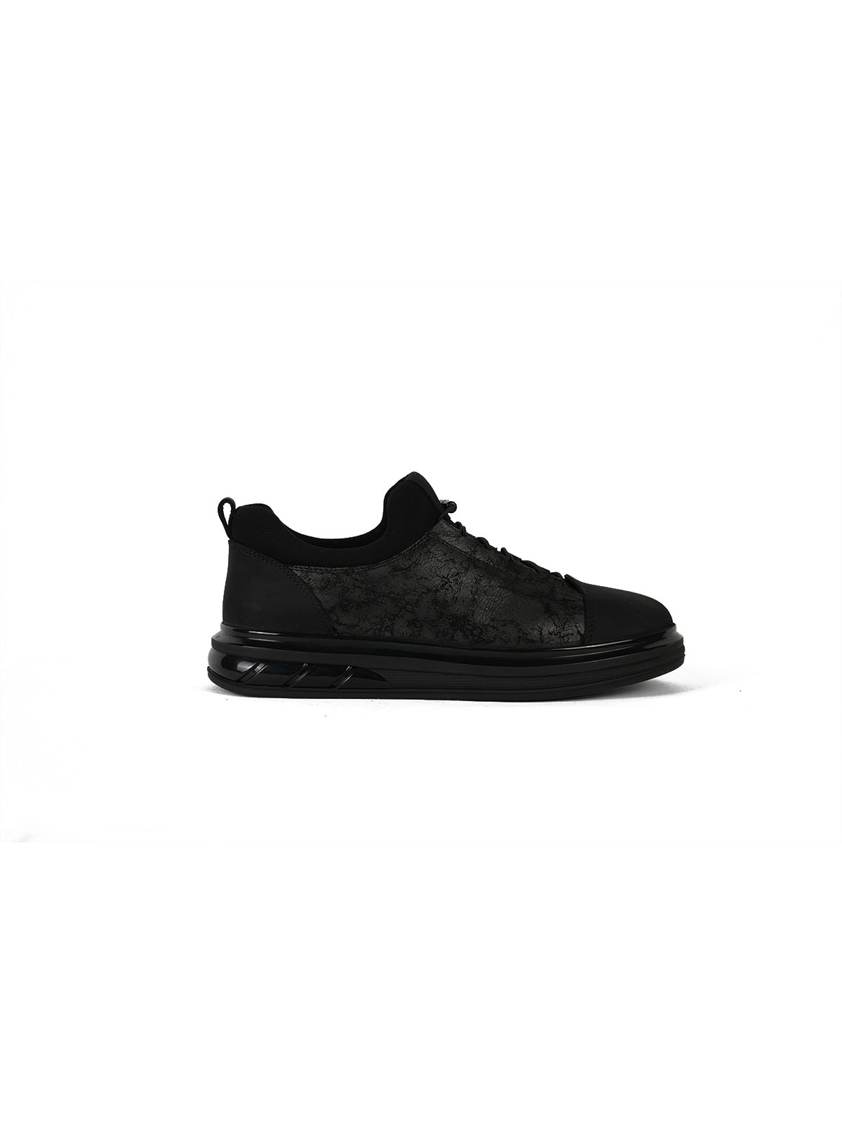 İthal Taban Cilt Deri Sneaker Siyah 1