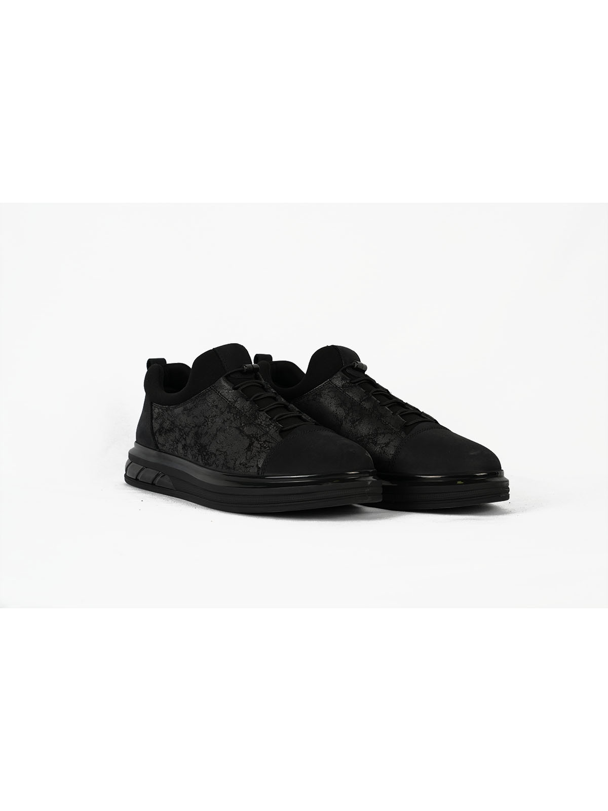 İthal Taban Cilt Deri Sneaker Siyah 2