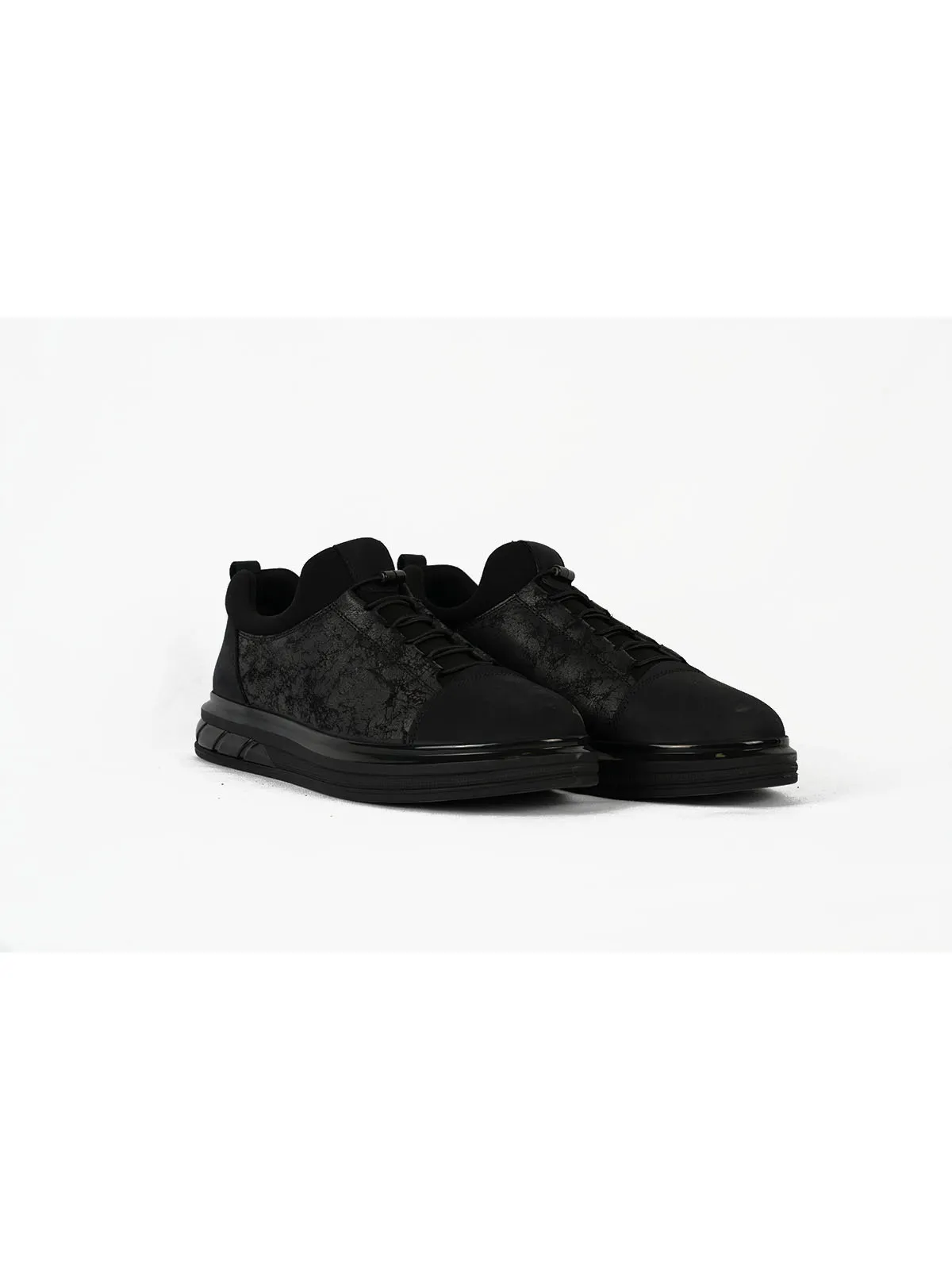 İthal Taban Cilt Deri Sneaker Siyah 2