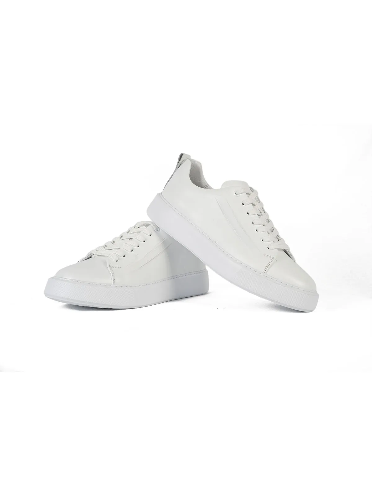 Eva Taban Cilt Deri Sneaker Beyaz 3