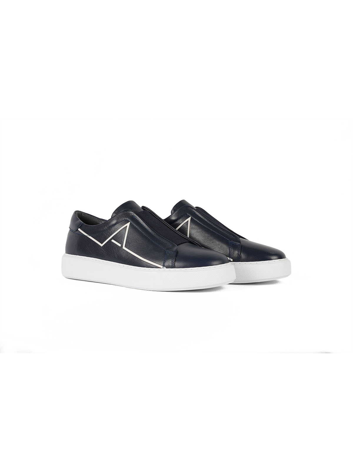 Eva Taban Cilt Deri Sneaker Lacivert 2