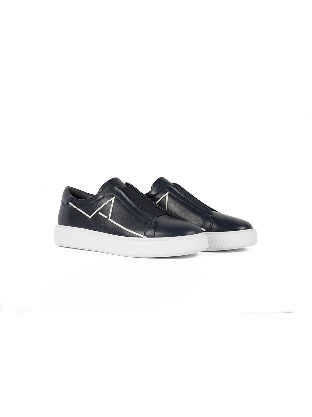 Eva Taban Cilt Deri Sneaker Lacivert 2