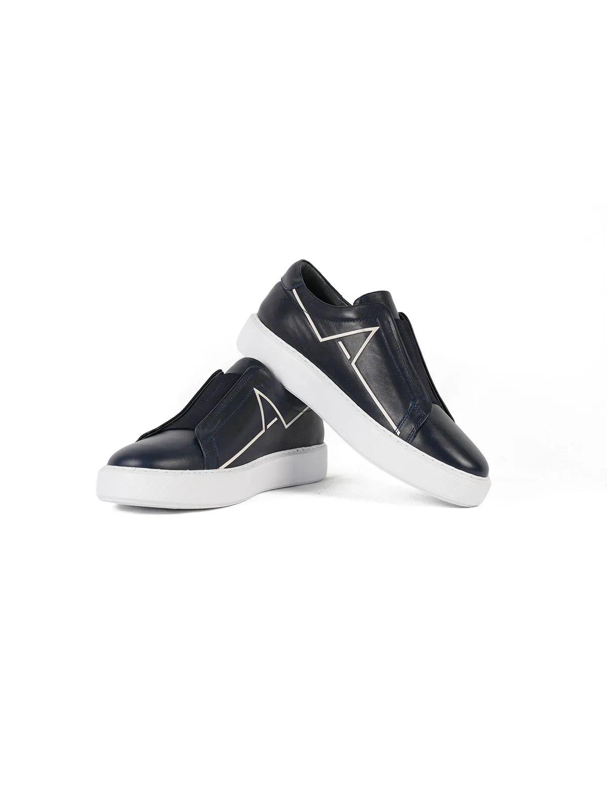 Eva Taban Cilt Deri Sneaker Lacivert 3