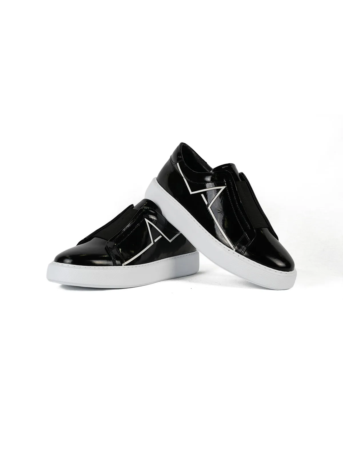 Eva Taban Rugan Deri Sneaker Siyah 3