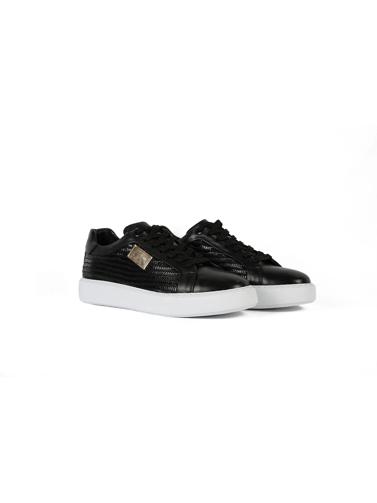 Eva Taban Açma Deri Sneaker Siyah 2