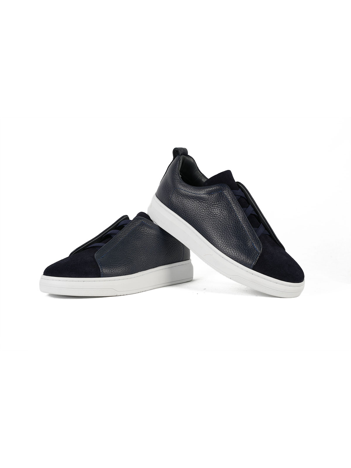 Eva Taban Süet Deri Sneaker Lacivert 3