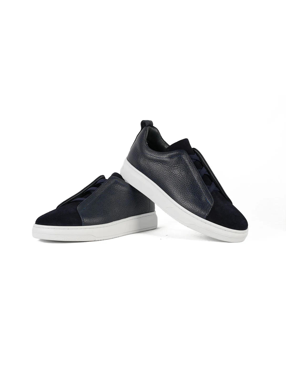 Eva Taban Süet Deri Sneaker Lacivert 3