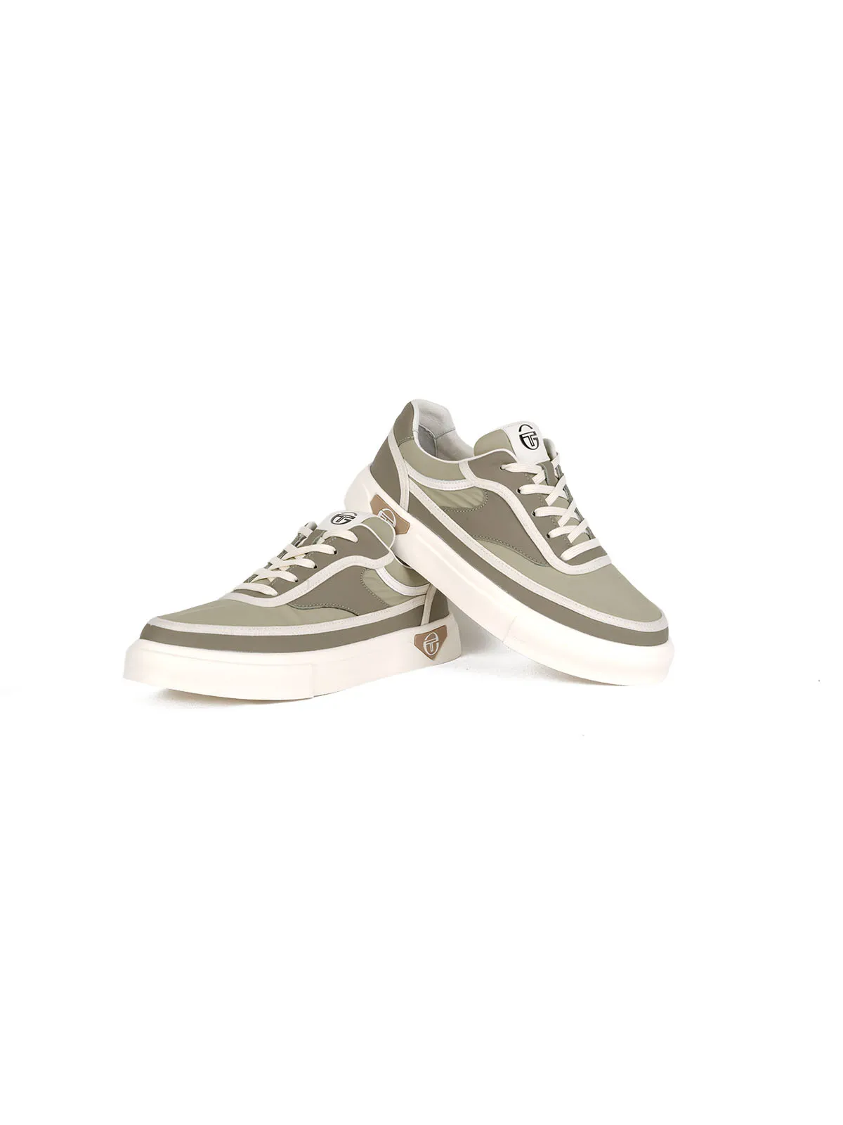 İthal Taban Paraşüt Kumaş Detay Deri Sneaker Yeşil 3