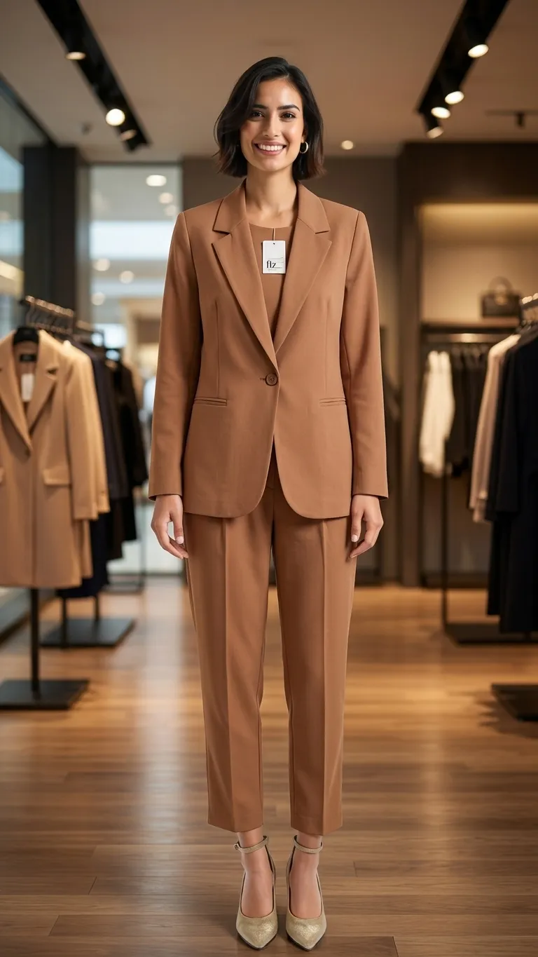 FTZ WOMEN PANTOLONLU TAKIM Kakao
