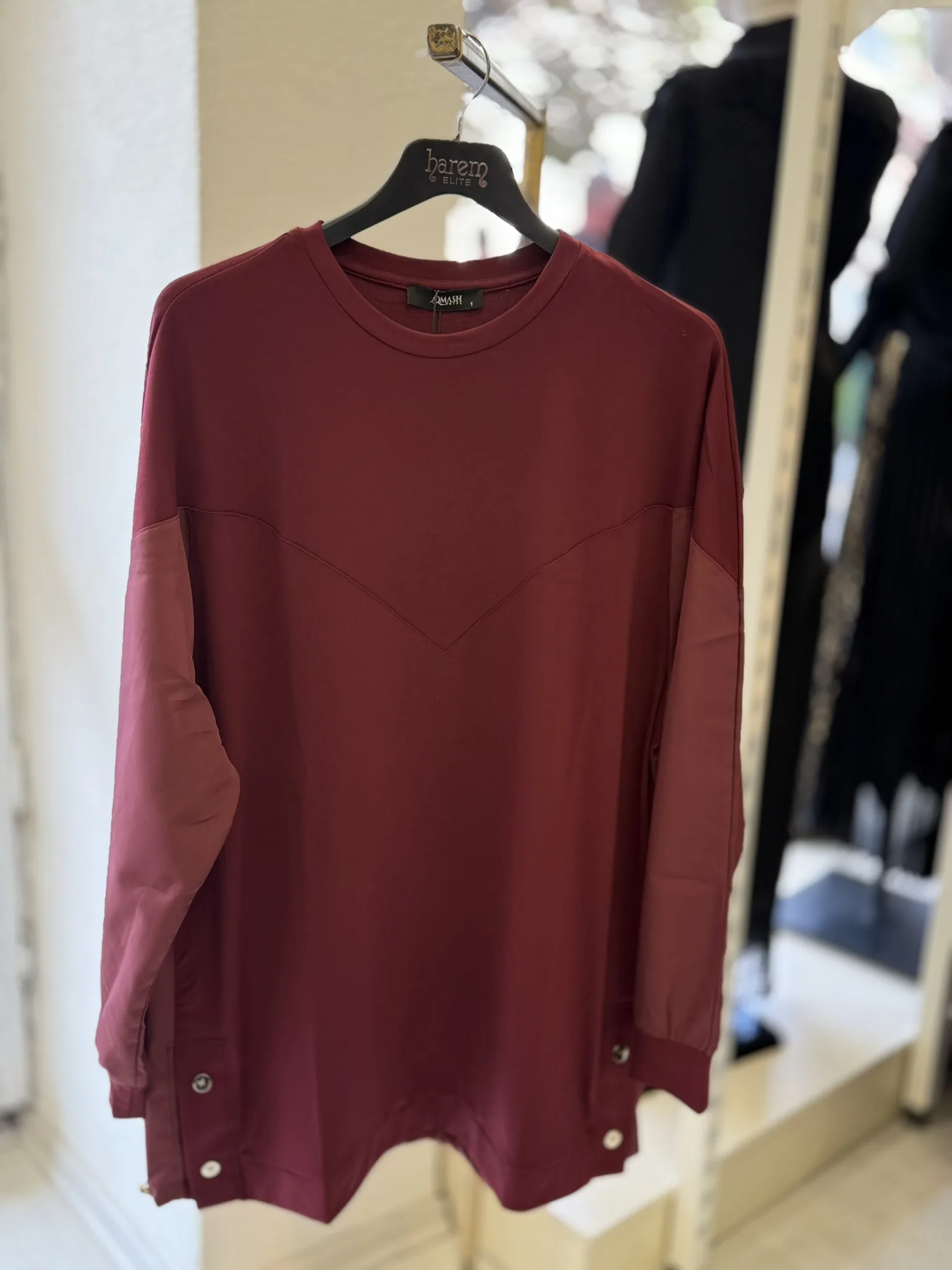 QMASH SPOR TUNİK Bordo