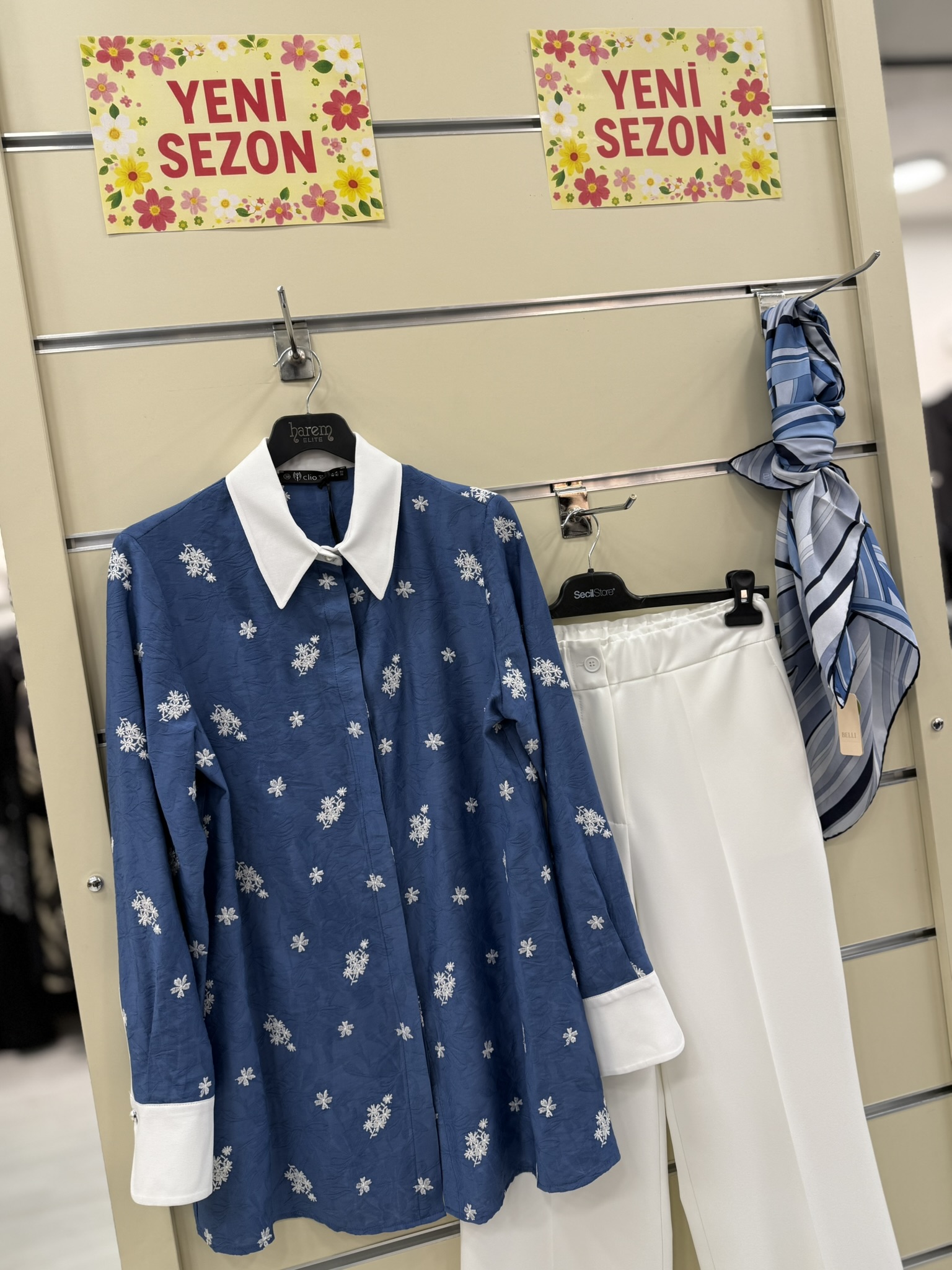 ÇİÇEK İŞLEMELİ TUNİK Indigo 2