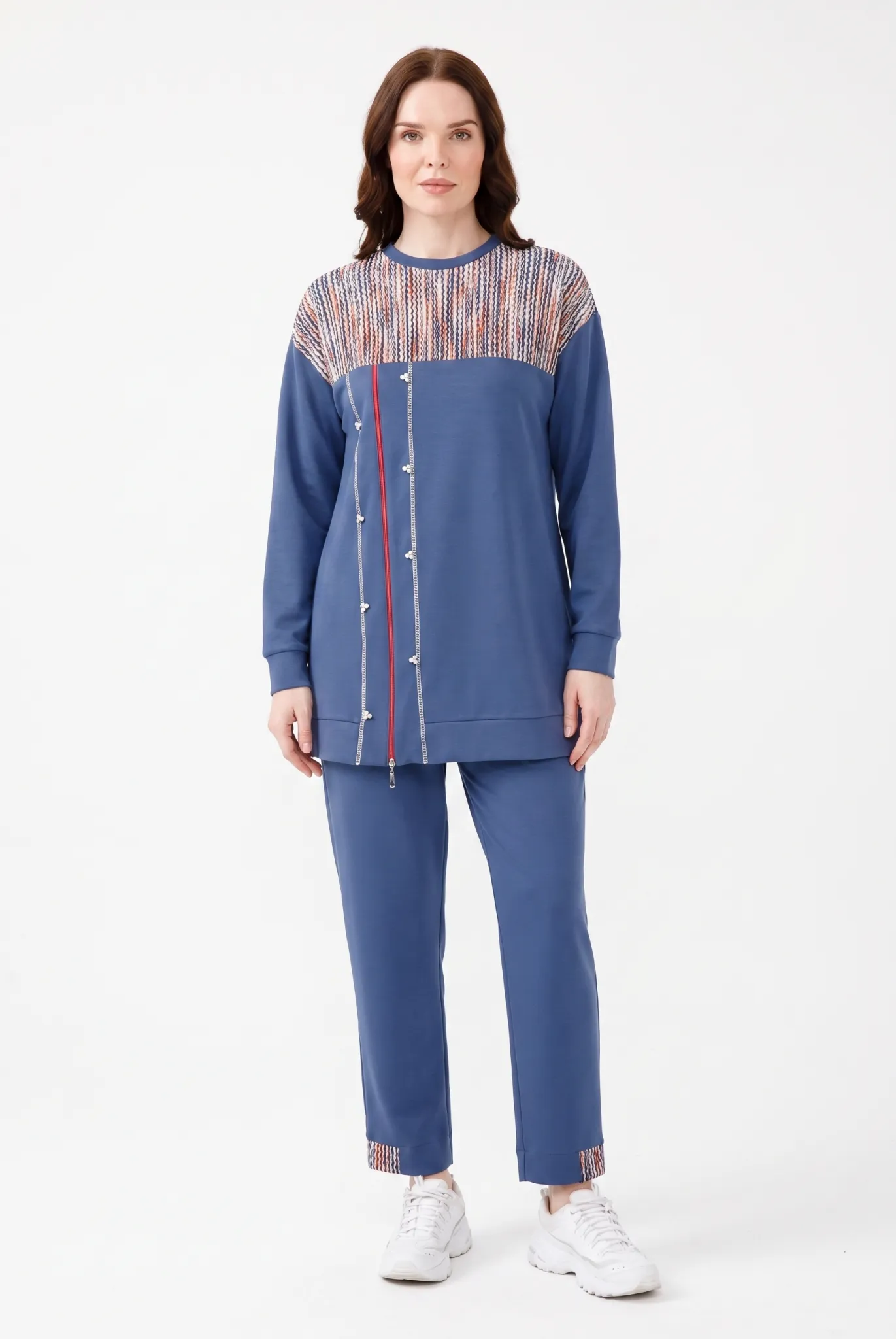 BLUEVA BAMBU MODAL TUNİK & PANTOLON TAKIM Indigo