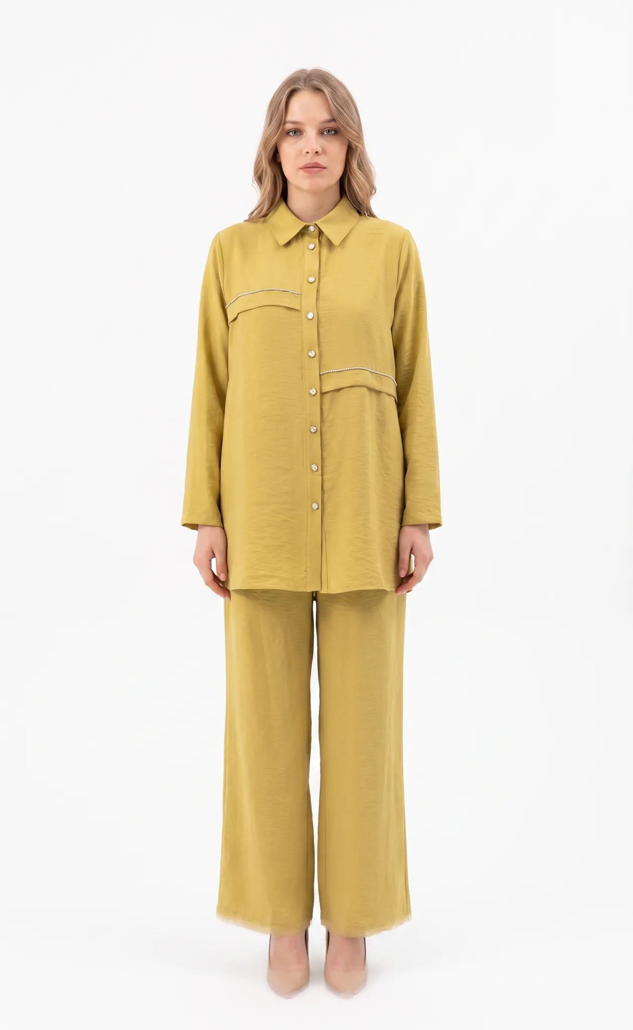 PUREVA TENCEL TUNİK & PANTOLON TAKIM Amber