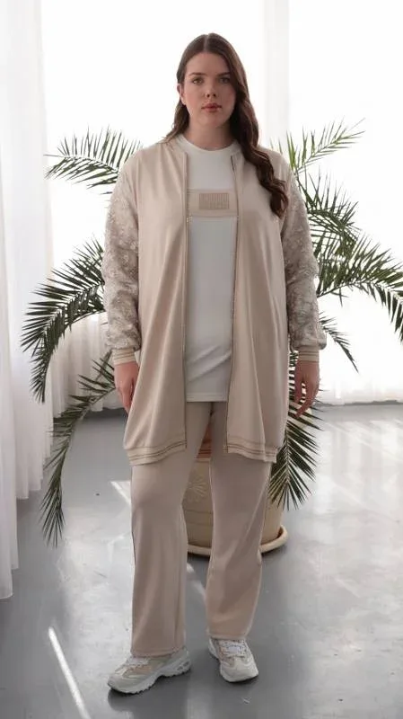 BAMBU MODAL ÜÇLÜ TAKIM Bej 3