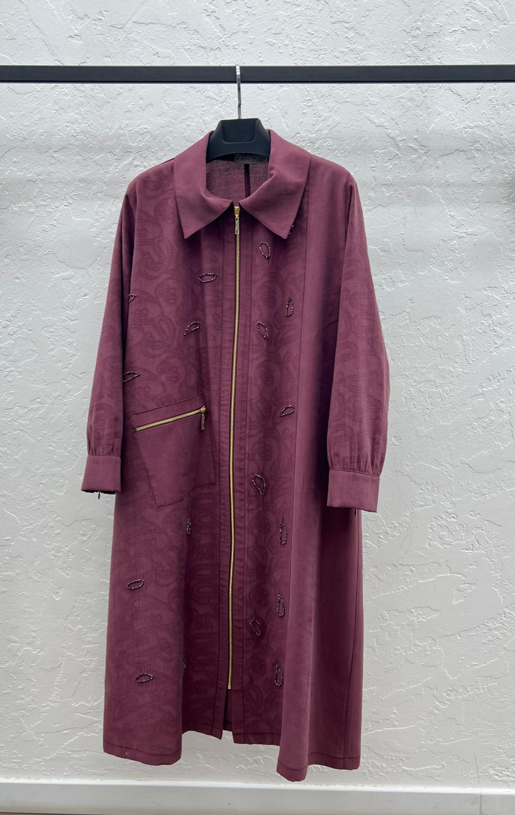 TENCEL KAP FERMUAR VE ZİNCİRLİ Mürdüm 2