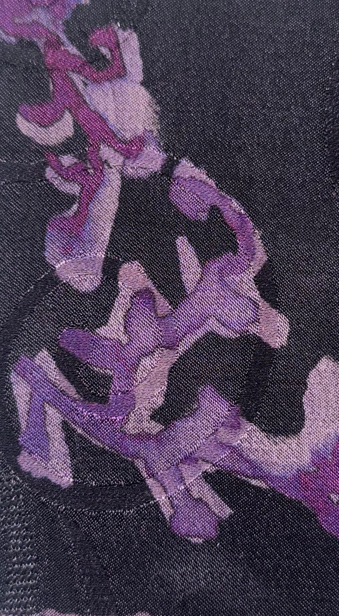 İPEK CUPRA TUNİK PANTOLON TAKIM Batik Desen Mor 3