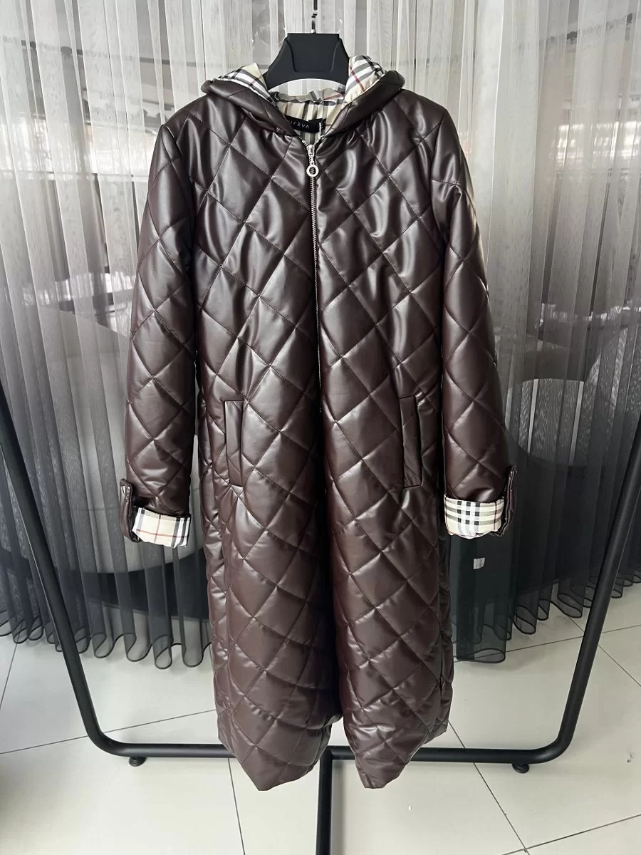 BLUEVA DERİ KAPİTONE KABAN Bordo