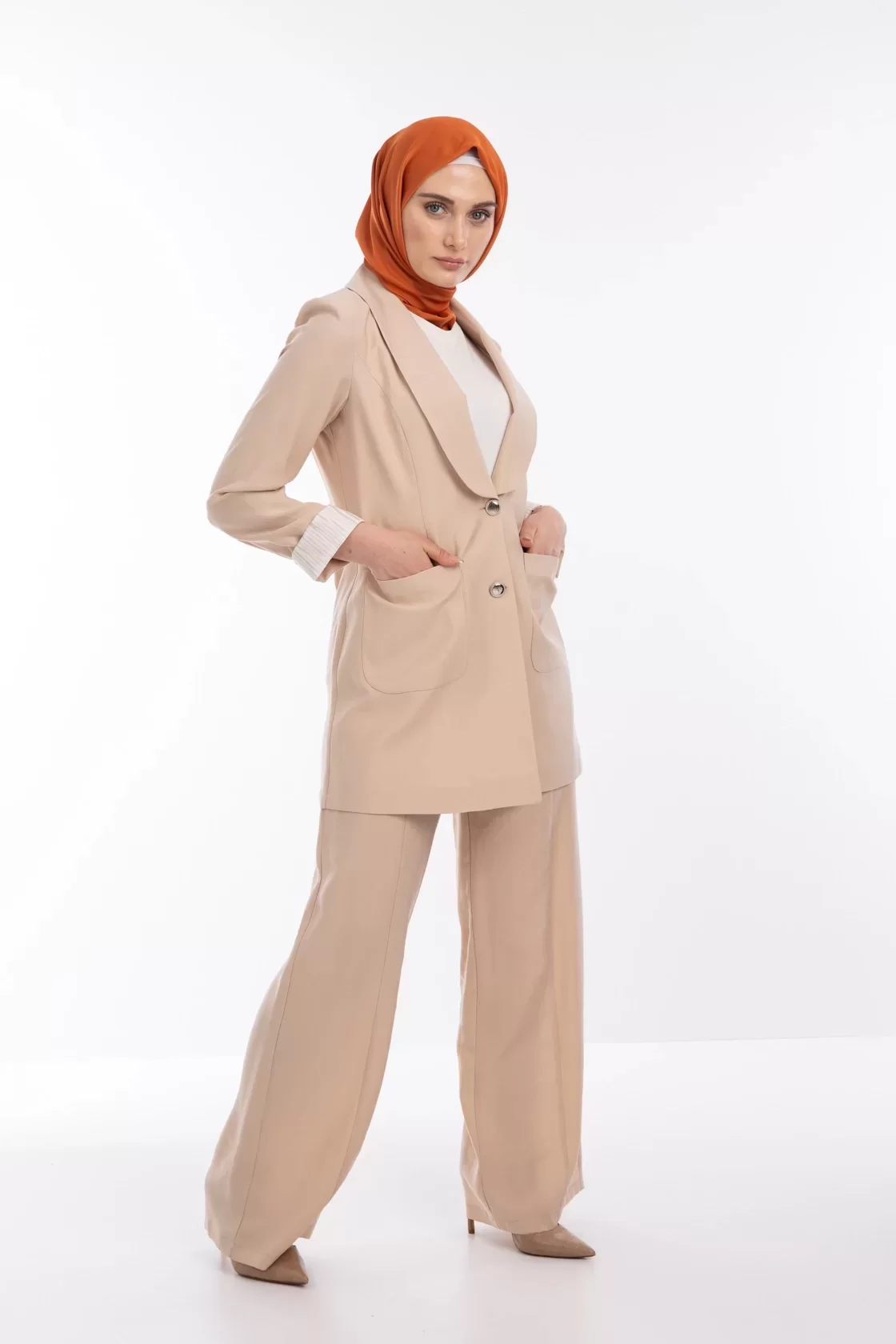 SPOR DİKİŞLİ PANTOLON Bej 6