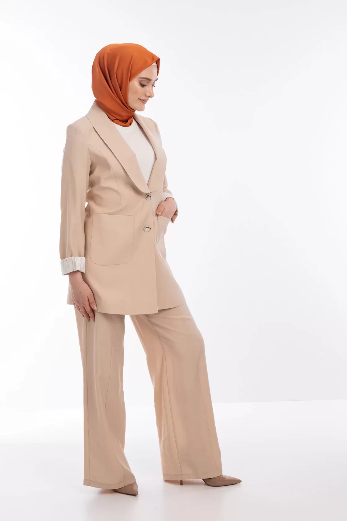SPOR DİKİŞLİ PANTOLON Bej 7
