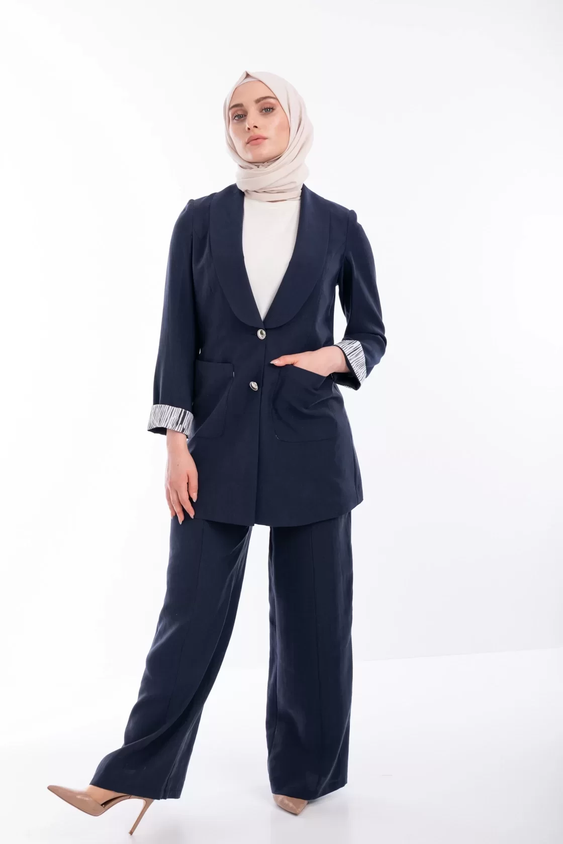 SPOR DİKİŞLİ PANTOLON Lacivert 3