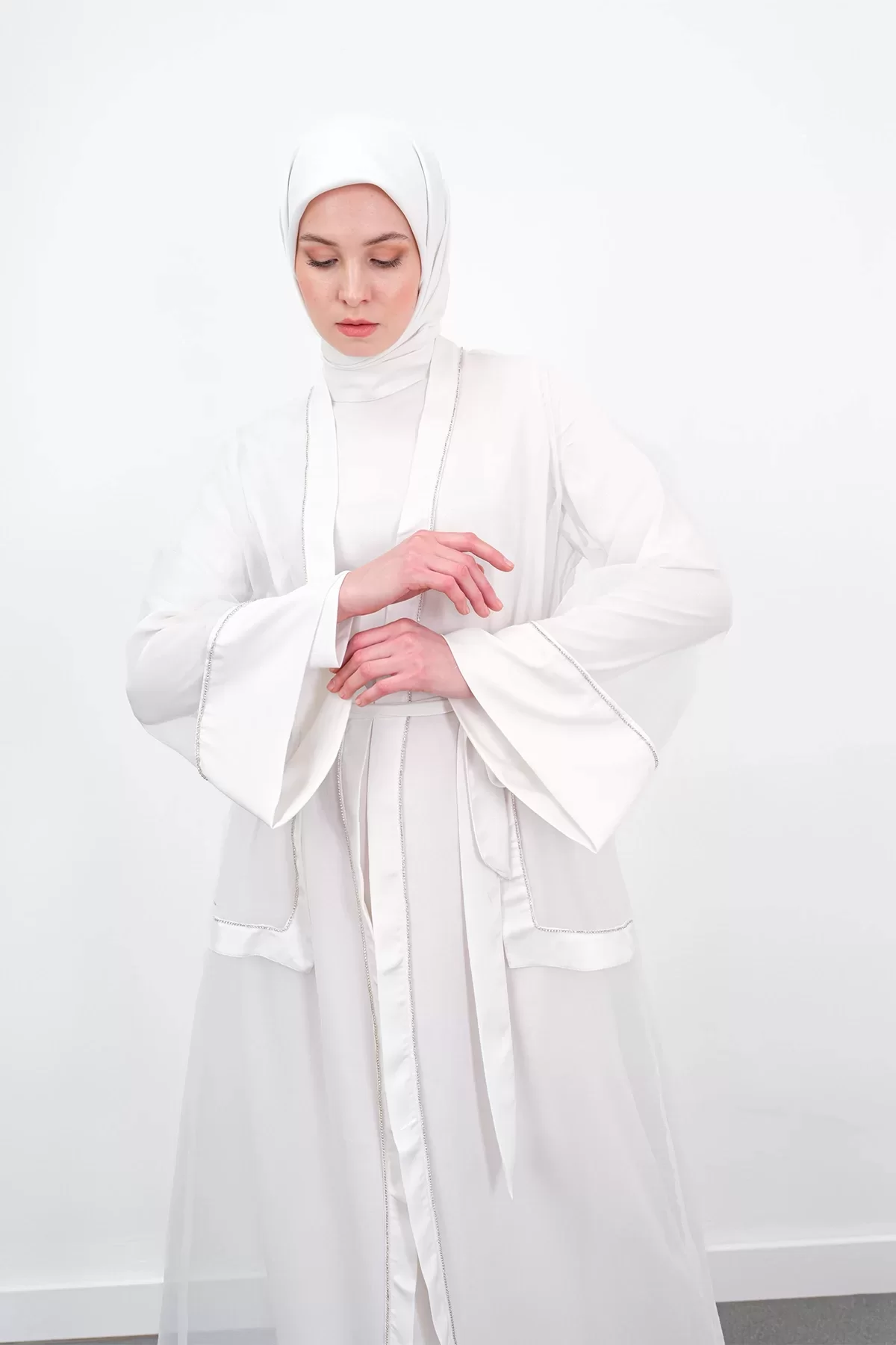 ORGANZE & SANDY LUXURY İKİLİ TAKIM Ekru 6